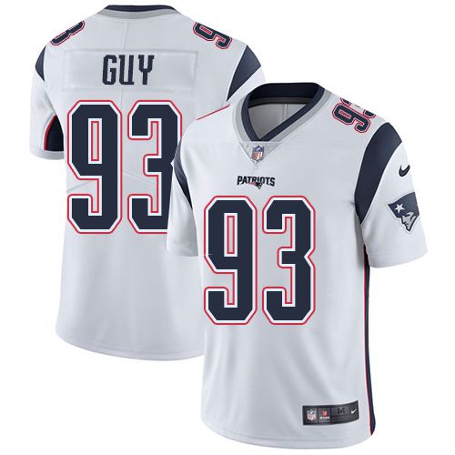 Men New England Patriots #93 Lawrence Guy Nike White Limited NFL Jersey->new england patriots->NFL Jersey